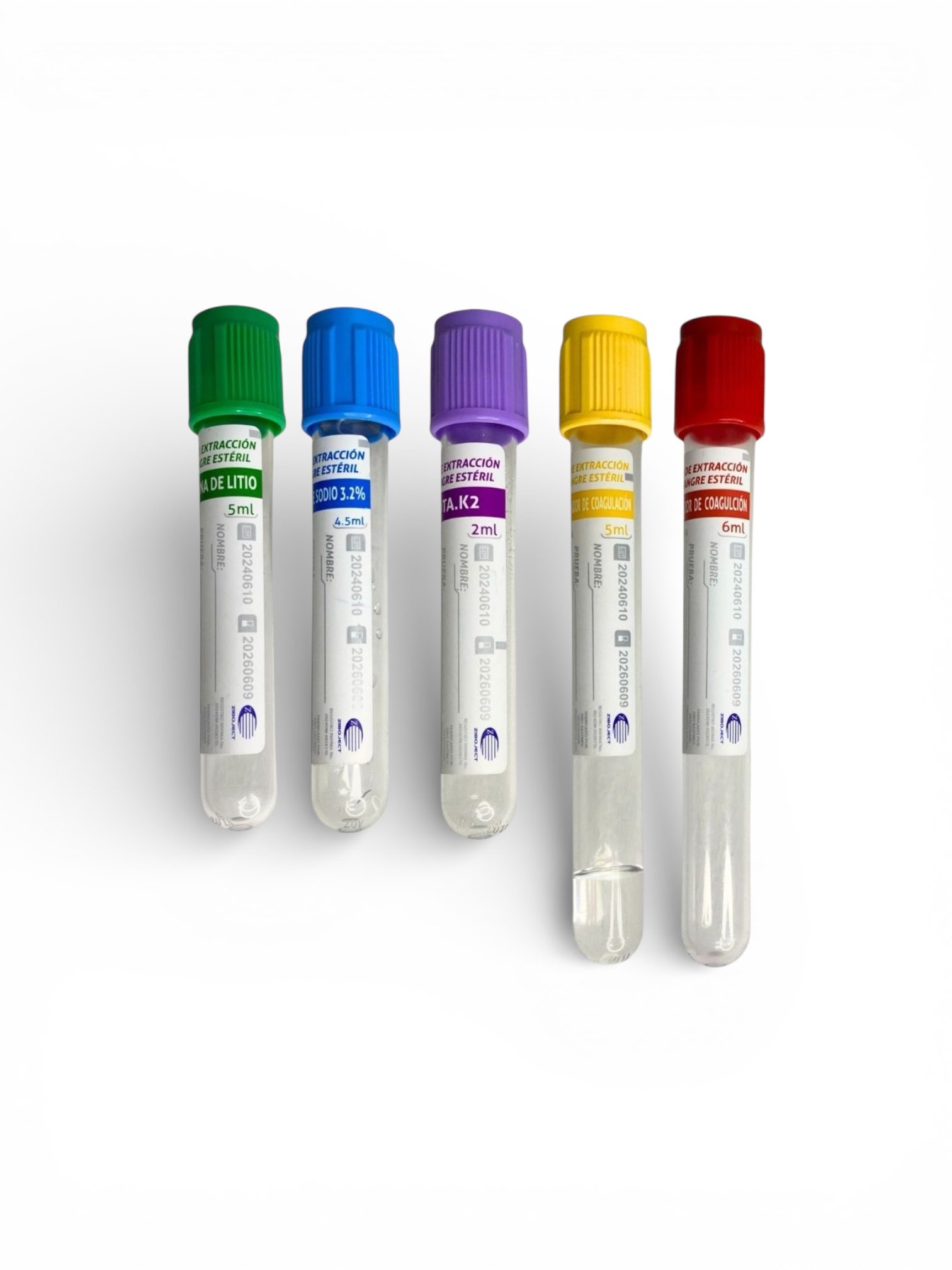 Tubos de extracción